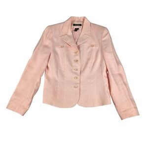 Lauren Ralph Lauren Vintage‎ Women's Pink Linen Blazer Vtg Size 6